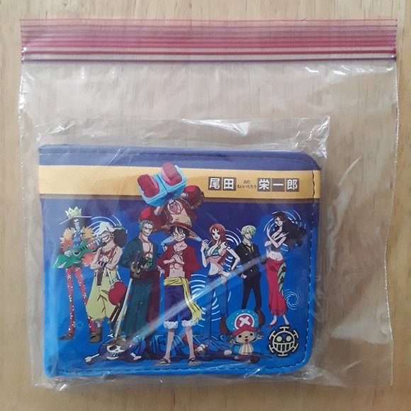 New Japan Anime One Piece Blue Wallet - Picture 3 of 3